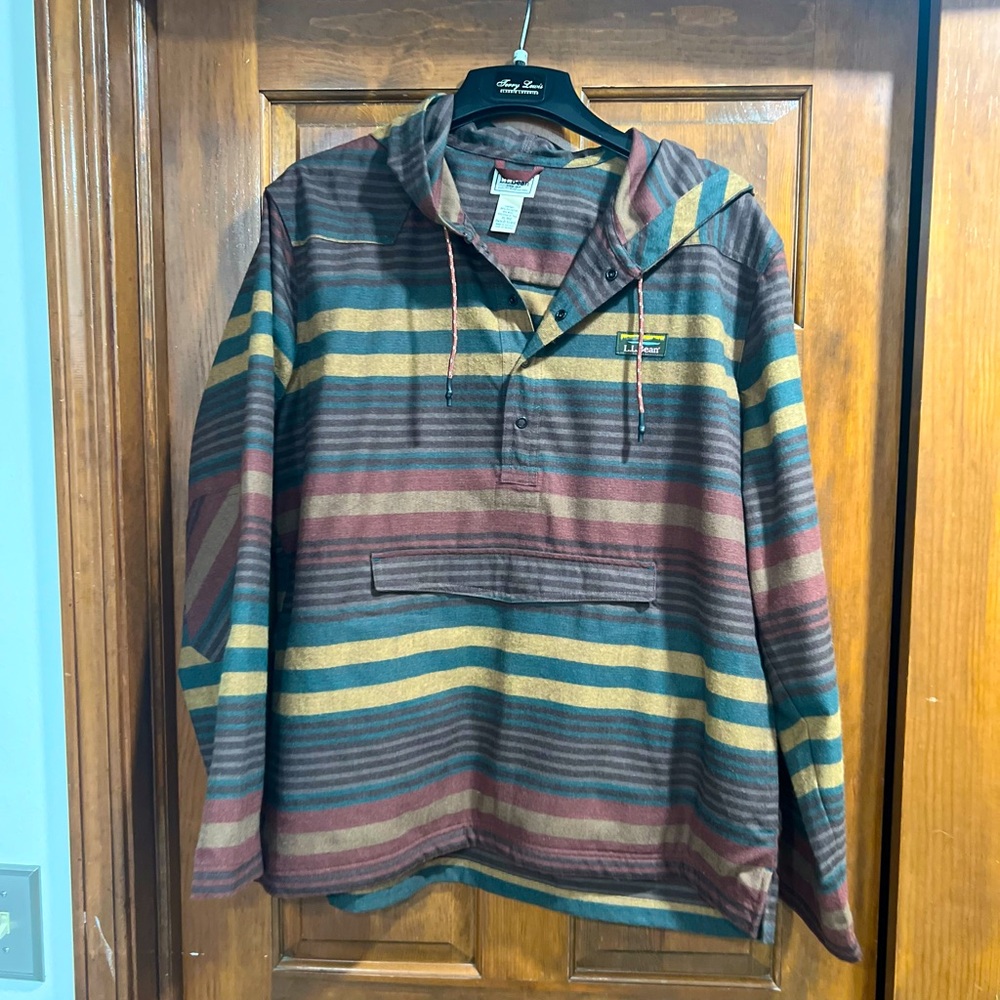 LL Bean Men's Katahdin Performance Flannel Anorak - Picture 4 of 14